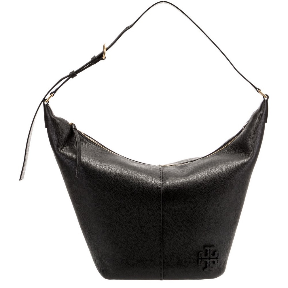 Tory Burch McGraw Pebbled Leather Bucket Bag - Picture 3 of 11